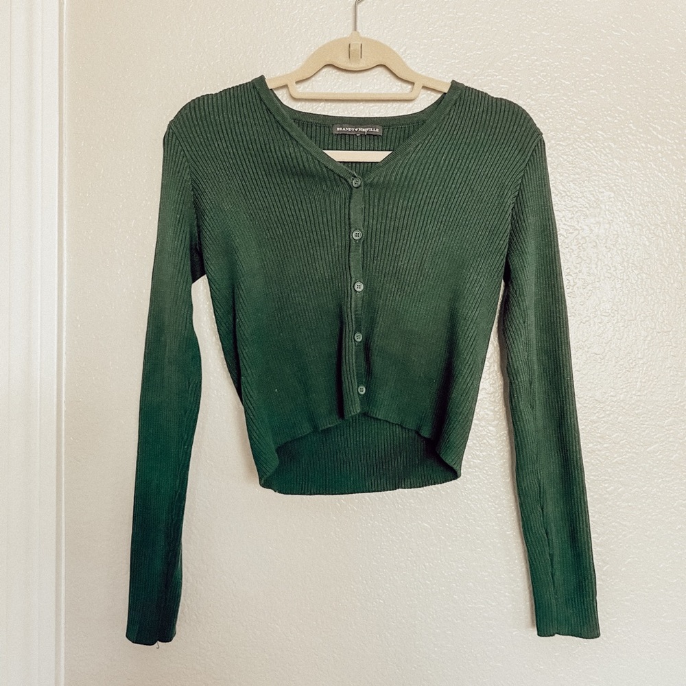 Brandy Melville Green Cardigan Top